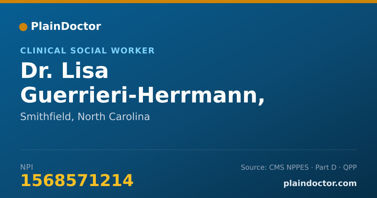 Shareable card for Lisa Guerrieri-Herrmann, LCSW - Clinical Social Worker, Smithfield, NC