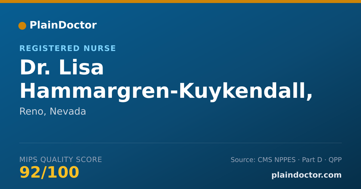 Shareable card for Lisa Hammargren-Kuykendall, APN - Registered Nurse, Reno, NV