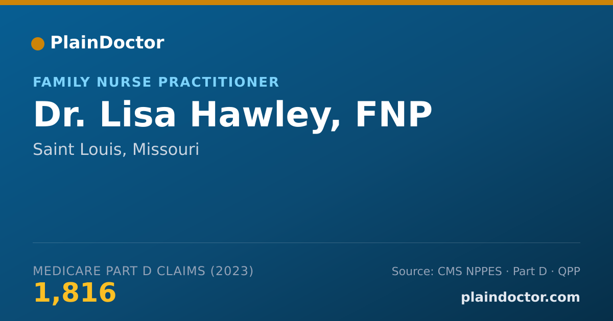 Shareable card for Lisa Hawley, FNP - Family Nurse Practitioner, Saint Louis, MO