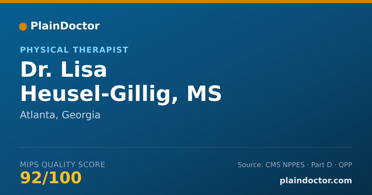 Shareable card for Lisa Heusel-Gillig, MS - Physical Therapist, Atlanta, GA