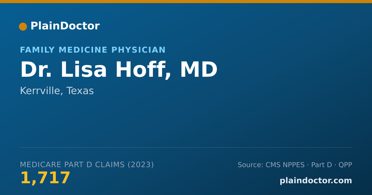 Shareable card for Lisa Hoff, MD - Family Medicine Physician, Kerrville, TX