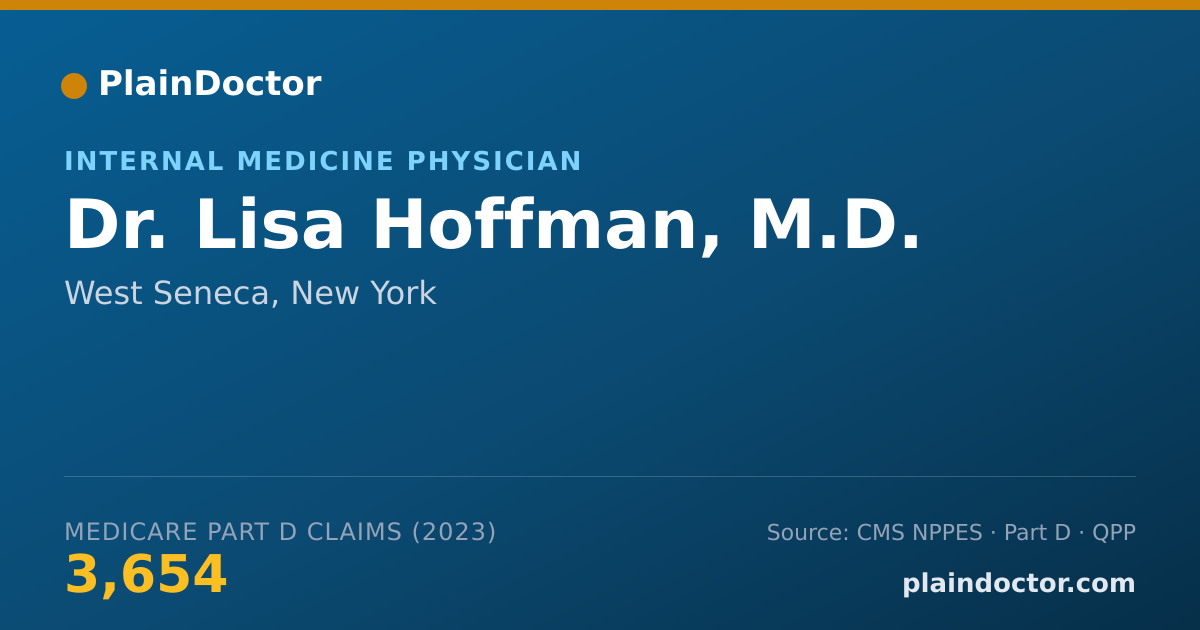 Shareable card for Lisa Hoffman, M.D. - Internal Medicine Physician, West Seneca, NY
