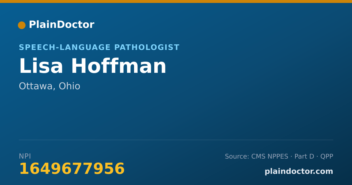 Shareable card for Lisa Hoffman - Speech-Language Pathologist, Ottawa, OH