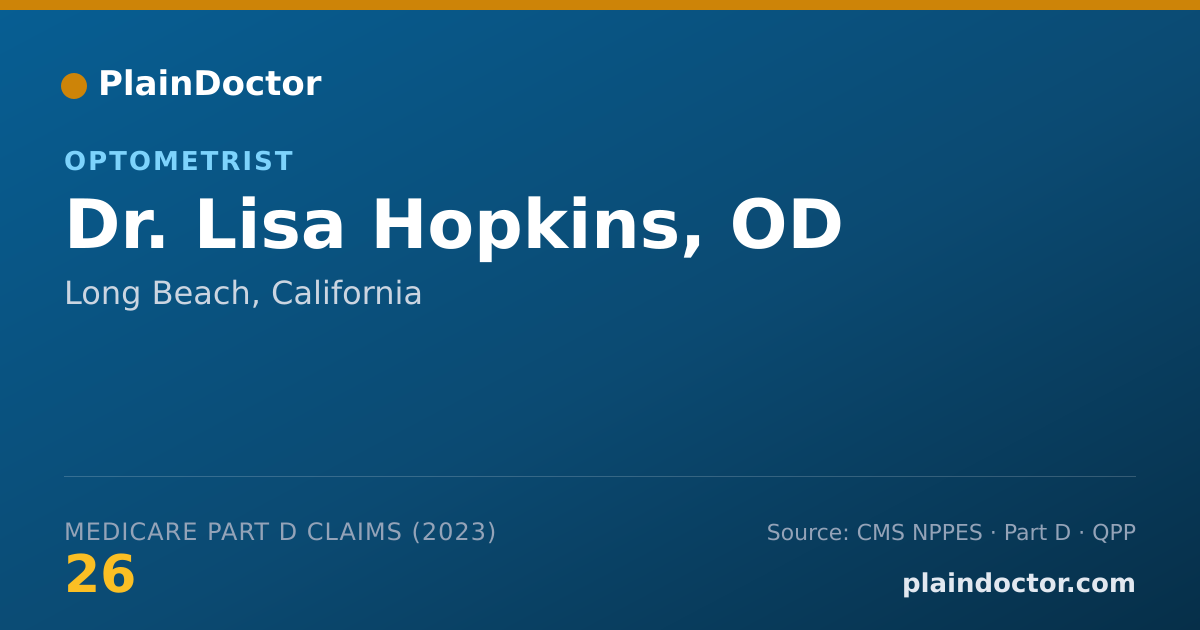 Shareable card for Lisa Hopkins, OD - Optometrist, Long Beach, CA