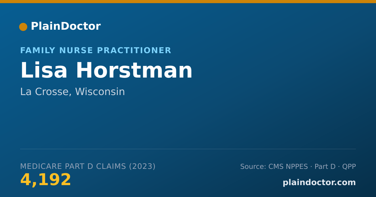 Shareable card for Lisa Horstman - Family Nurse Practitioner, La Crosse, WI