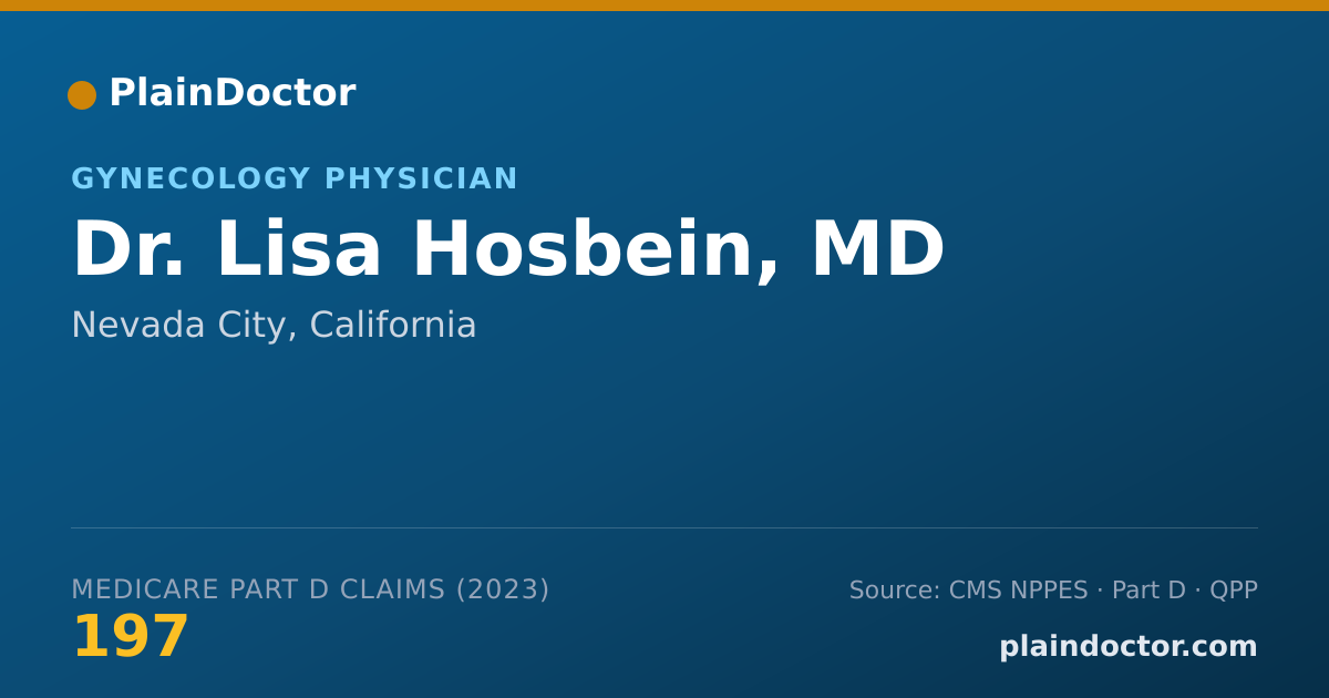 Shareable card for Lisa Hosbein, MD - Gynecology Physician, Nevada City, CA