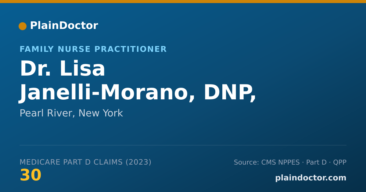 Shareable card for Lisa Janelli-Morano, DNP, RN, FNP-BC - Family Nurse Practitioner, Pearl River, NY
