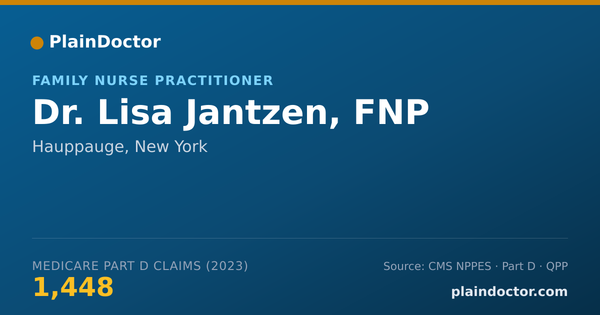 Shareable card for Lisa Jantzen, FNP - Family Nurse Practitioner, Hauppauge, NY