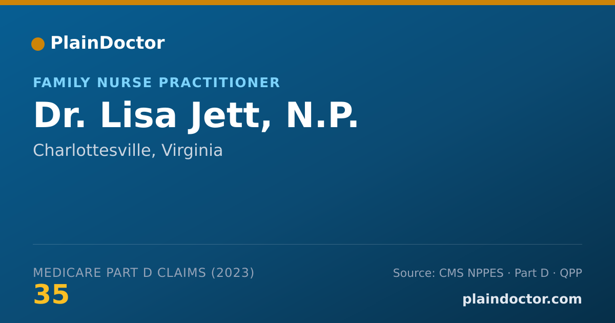 Shareable card for Lisa Jett, N.P. - Family Nurse Practitioner, Charlottesville, VA