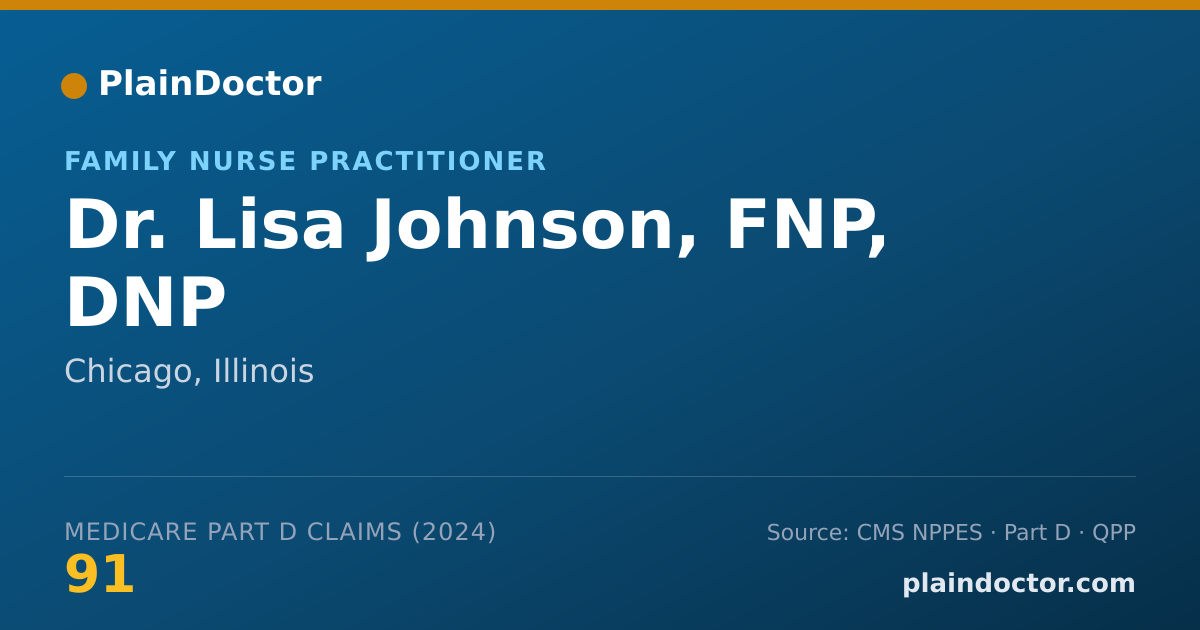 Shareable card for Lisa Johnson, FNP, DNP - Family Nurse Practitioner, Chicago, IL
