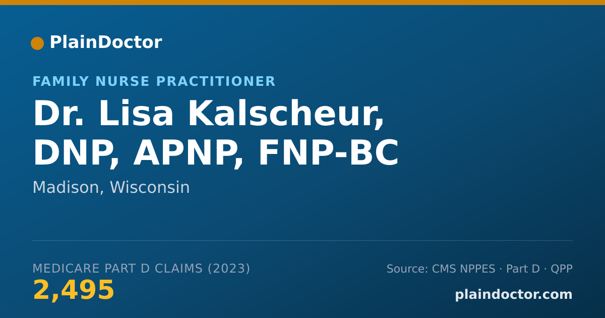 Shareable card for Lisa Kalscheur, DNP, APNP, FNP-BC - Family Nurse Practitioner, Madison, WI