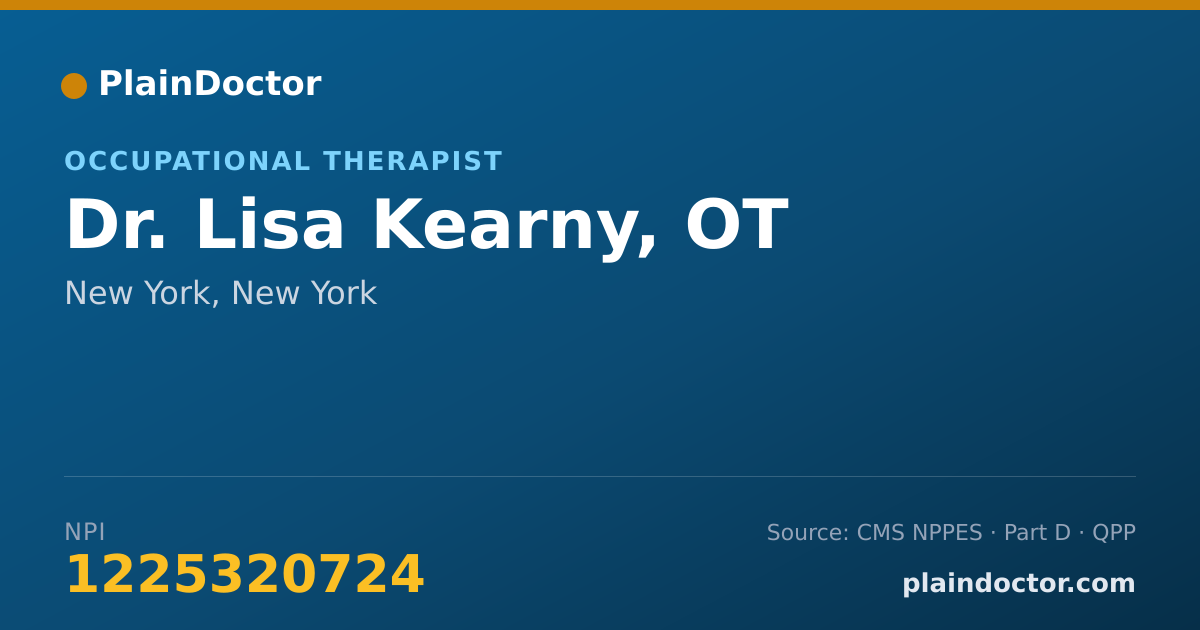 Shareable card for Lisa Kearny, OT - Occupational Therapist, New York, NY