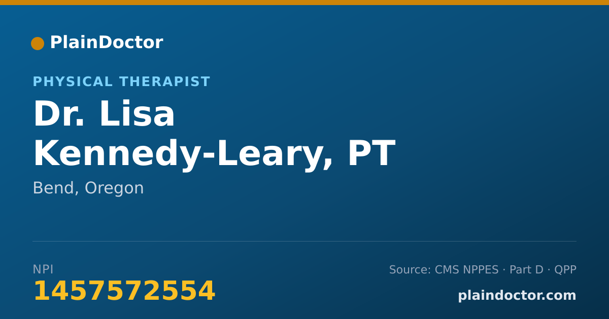 Shareable card for Lisa Kennedy-Leary, PT - Physical Therapist, Bend, OR