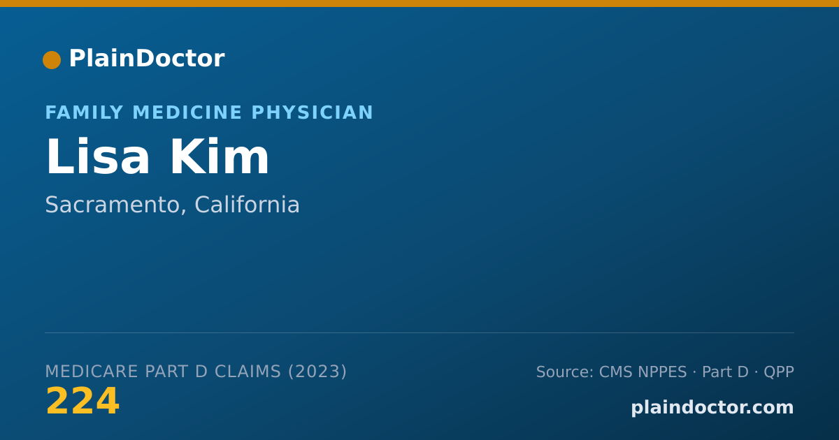 Shareable card for Lisa Kim - Family Medicine Physician, Sacramento, CA