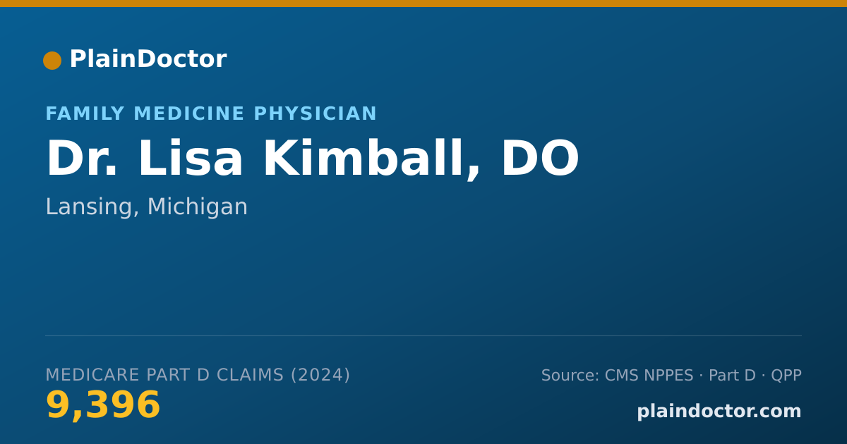 Shareable card for Lisa Kimball, DO - Family Medicine Physician, Lansing, MI