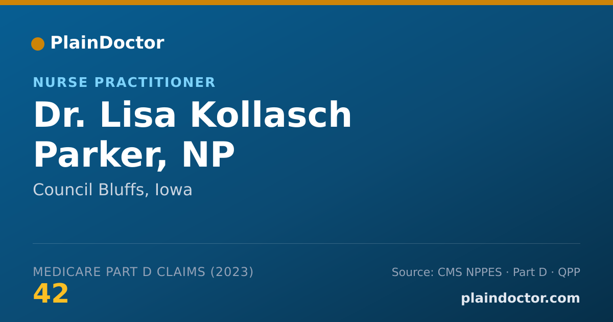 Shareable card for Lisa Kollasch Parker, NP - Nurse Practitioner, Council Bluffs, IA