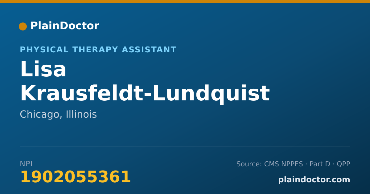 Shareable card for Lisa Krausfeldt-Lundquist - Physical Therapy Assistant, Chicago, IL