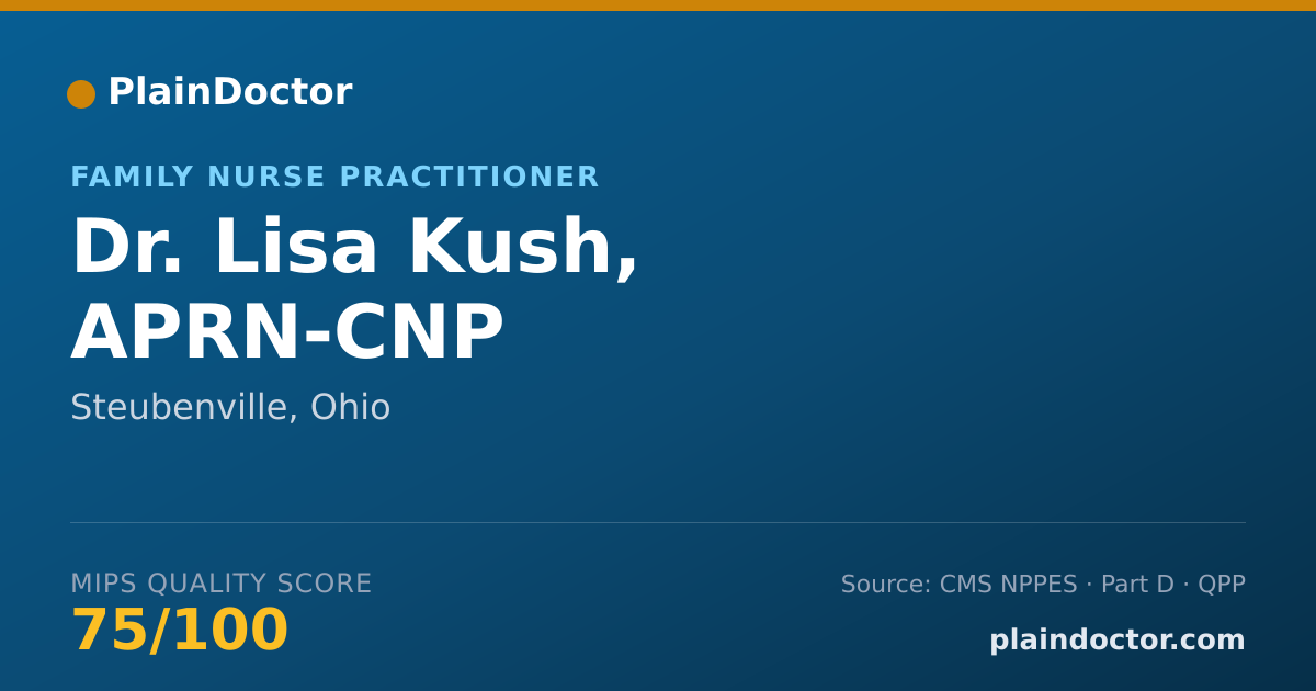Shareable card for Lisa Kush, APRN-CNP - Family Nurse Practitioner, Steubenville, OH