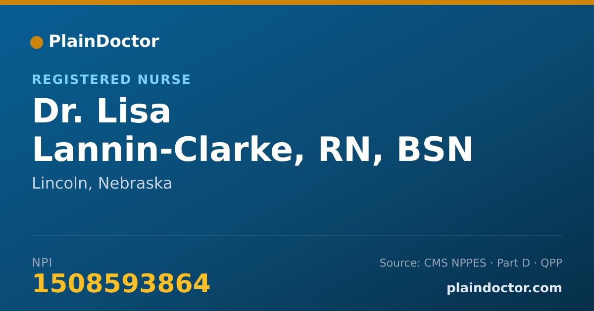 Shareable card for Lisa Lannin-Clarke, RN, BSN - Registered Nurse, Lincoln, NE