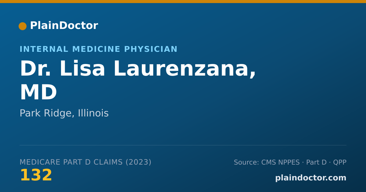 Shareable card for Lisa Laurenzana, MD - Internal Medicine Physician, Park Ridge, IL