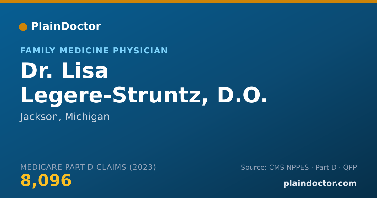 Shareable card for Lisa Legere-Struntz, D.O. - Family Medicine Physician, Jackson, MI