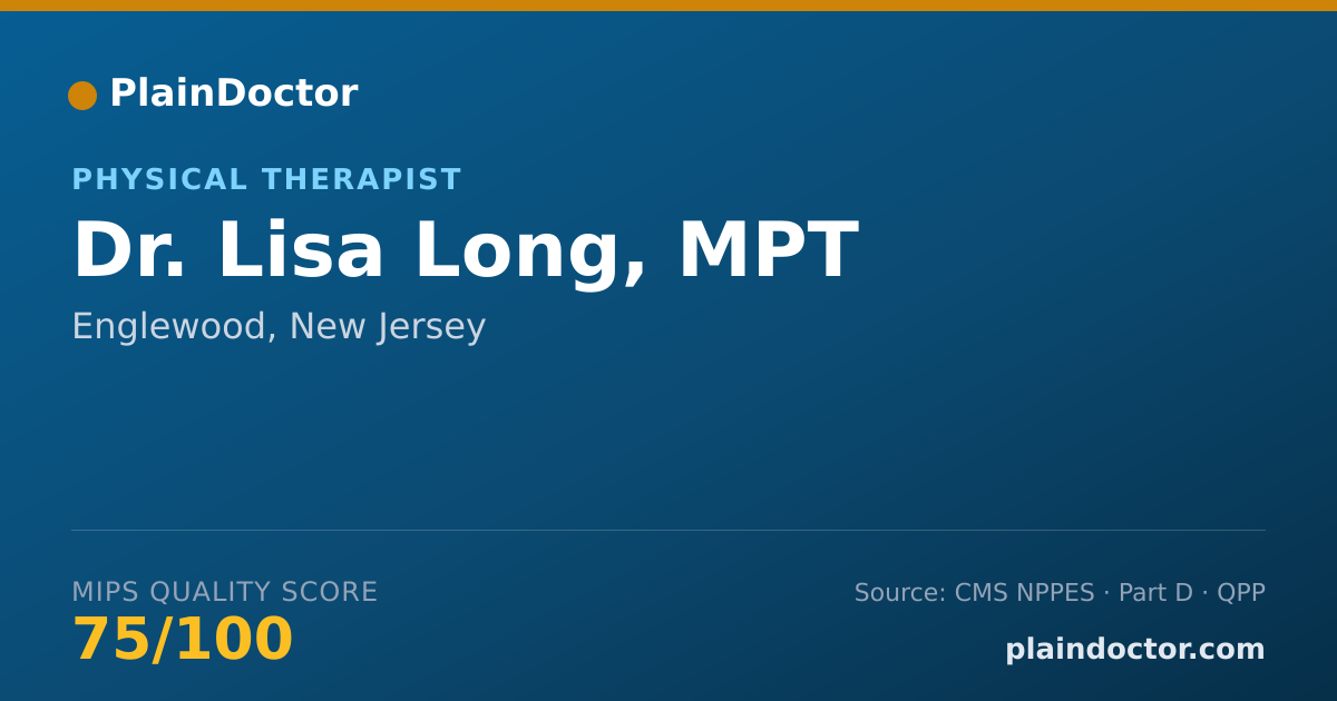Shareable card for Lisa Long, MPT - Physical Therapist, Englewood, NJ