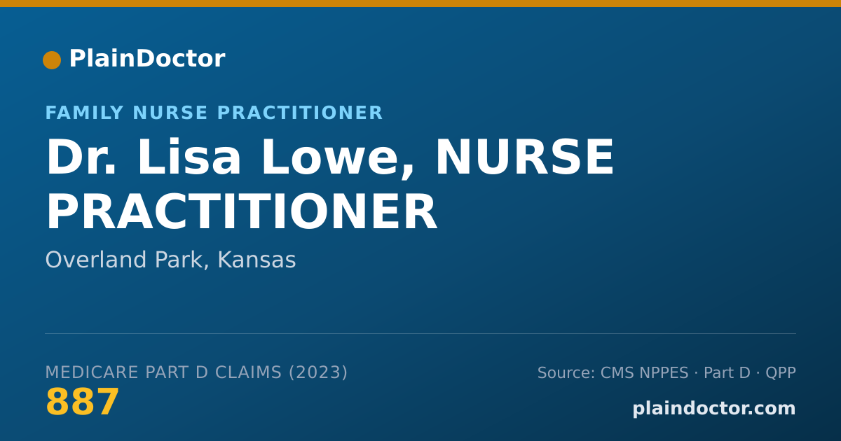 Shareable card for Lisa Lowe, NURSE PRACTITIONER - Family Nurse Practitioner, Overland Park, KS