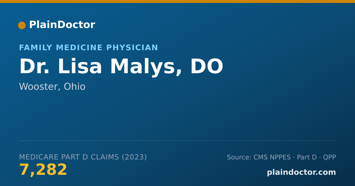 Shareable card for Lisa Malys, DO - Family Medicine Physician, Wooster, OH