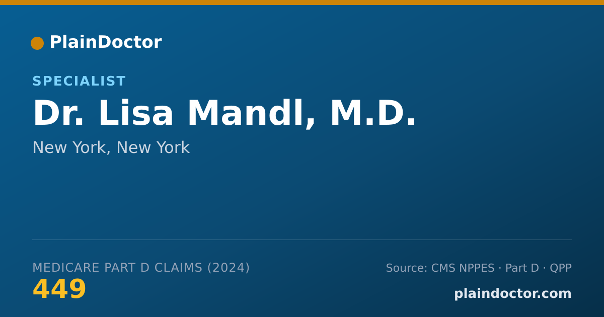 Shareable card for Lisa Mandl, M.D. - Specialist, New York, NY