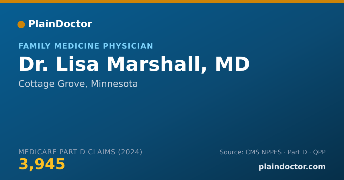 Shareable card for Lisa Marshall, MD - Family Medicine Physician, Cottage Grove, MN