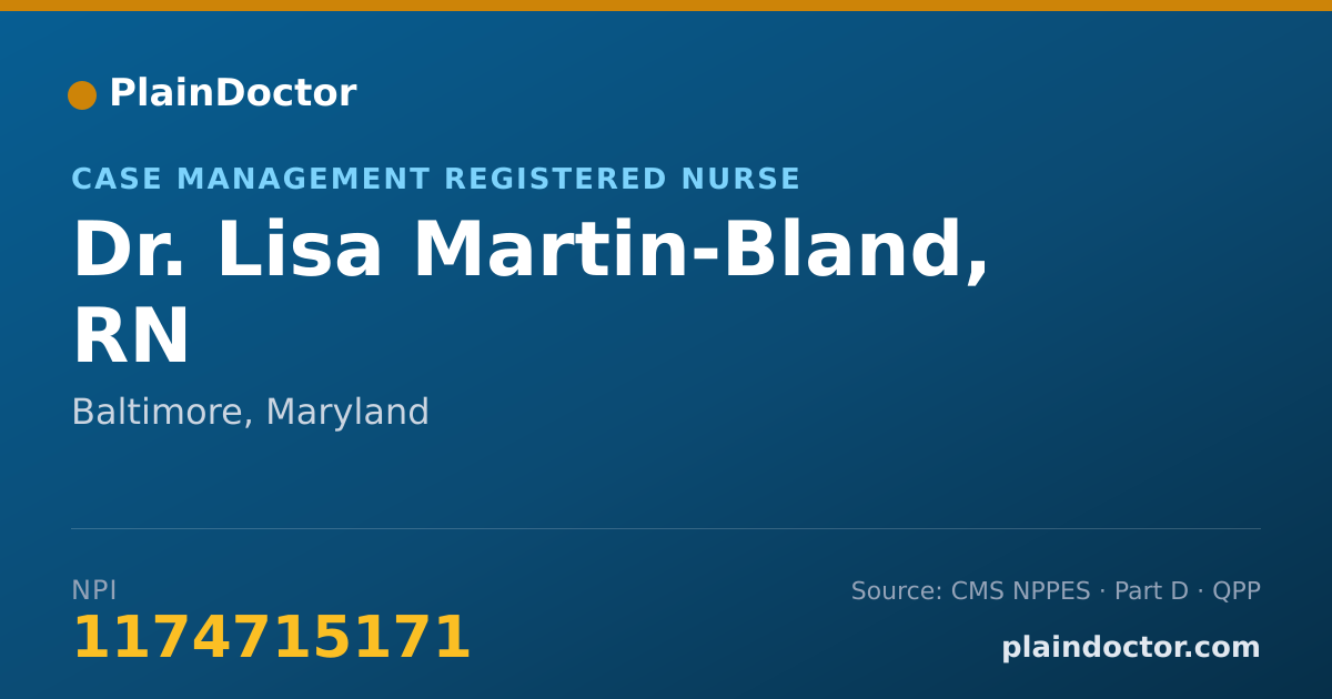 Shareable card for Lisa Martin-Bland, RN - Case Management Registered Nurse, Baltimore, MD