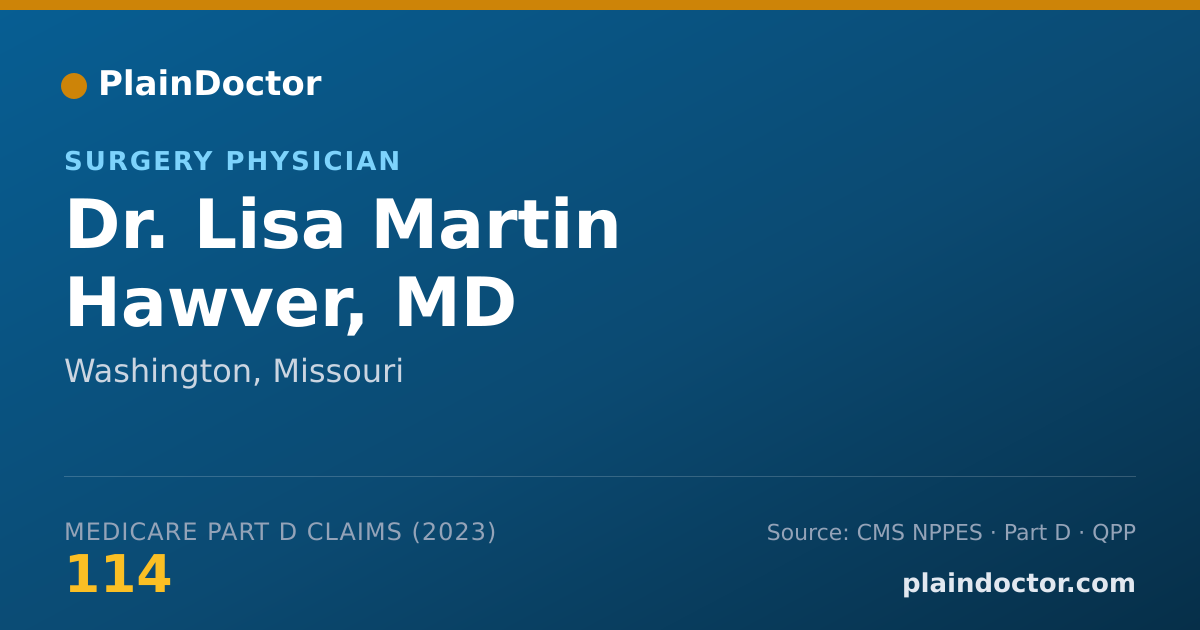 Shareable card for Lisa Martin Hawver, MD - Surgery Physician, Washington, MO