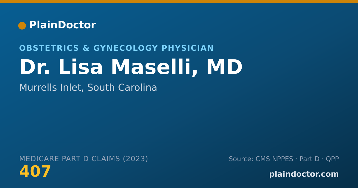 Shareable card for Lisa Maselli, MD - Obstetrics & Gynecology Physician, Murrells Inlet, SC