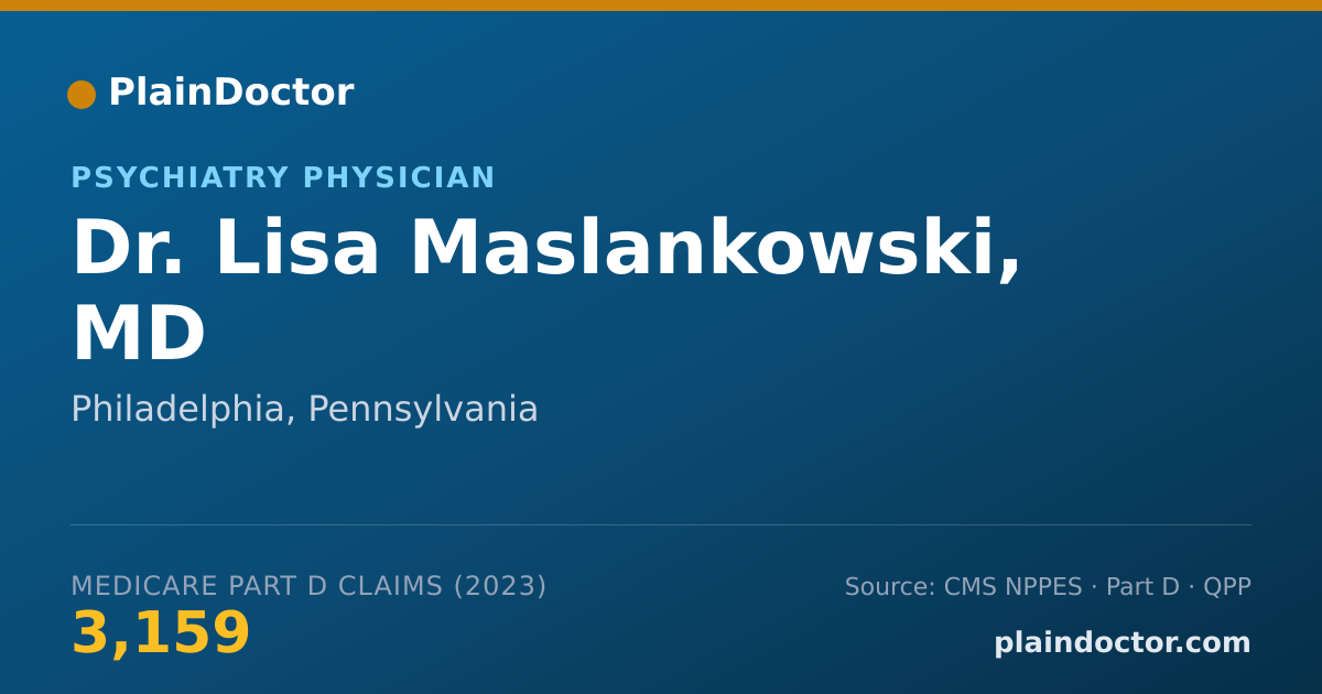 Shareable card for Lisa Maslankowski, MD - Psychiatry Physician, Philadelphia, PA