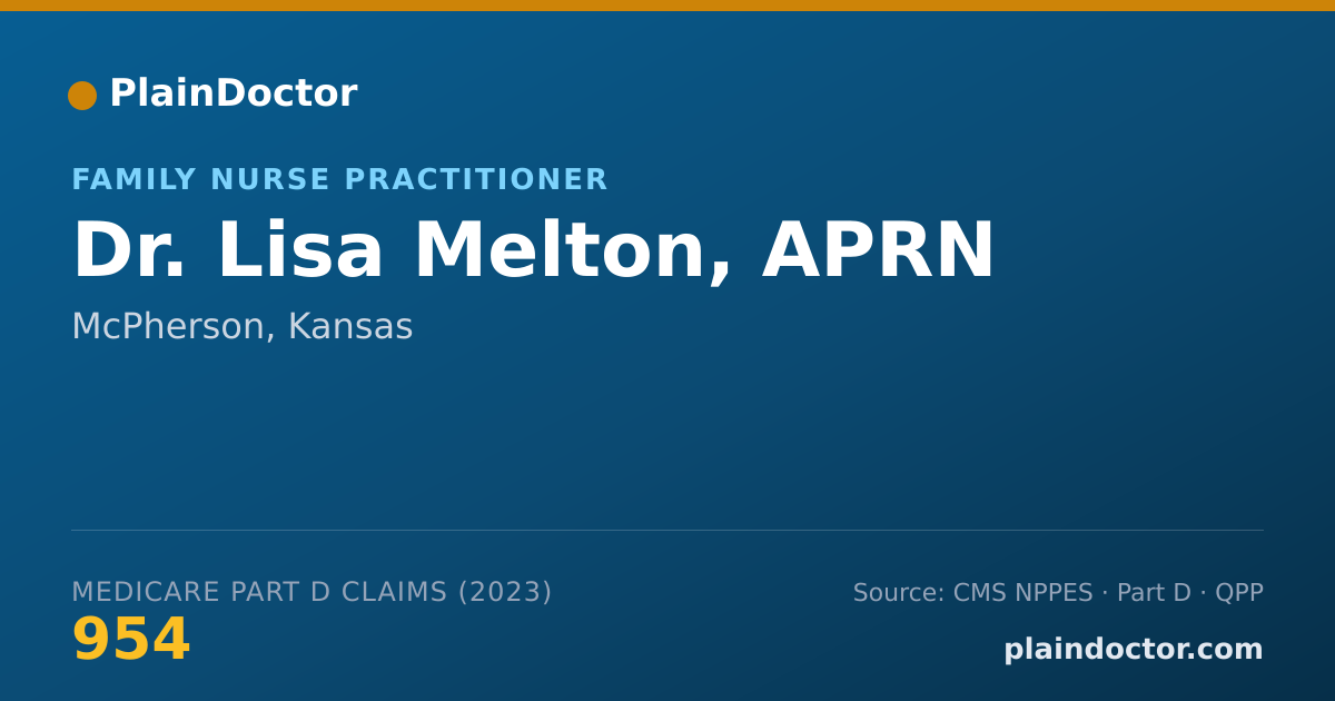 Shareable card for Lisa Melton, APRN - Family Nurse Practitioner, McPherson, KS