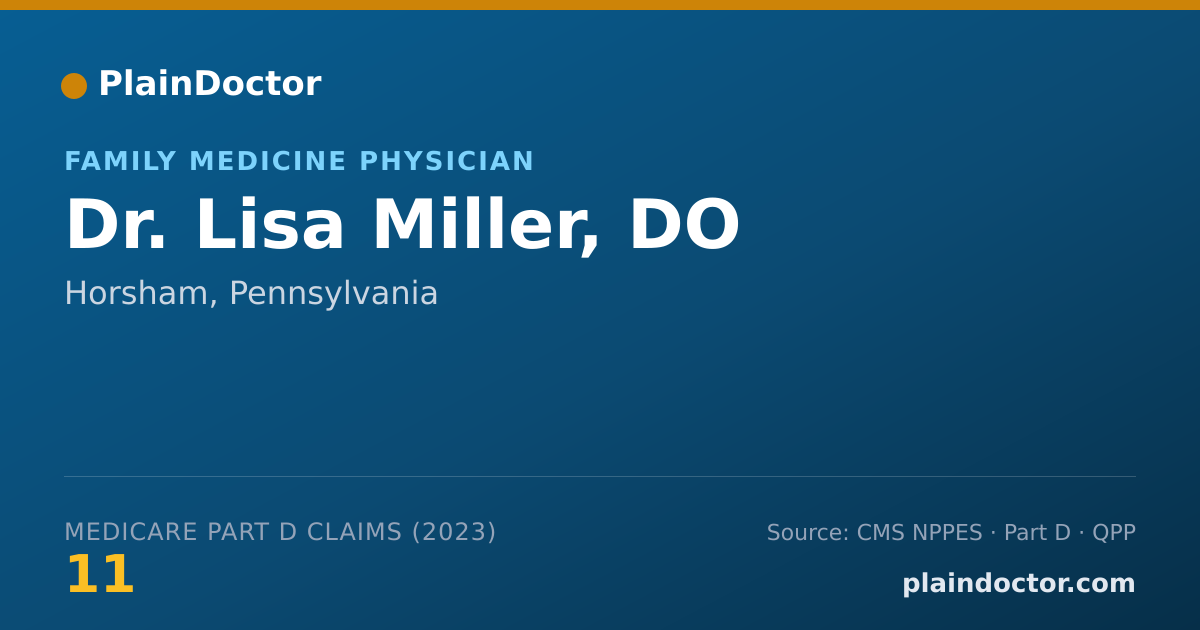 Shareable card for Lisa Miller, DO - Family Medicine Physician, Horsham, PA