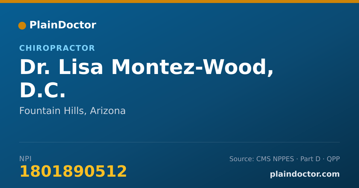 Shareable card for Lisa Montez-Wood, D.C. - Chiropractor, Fountain Hills, AZ