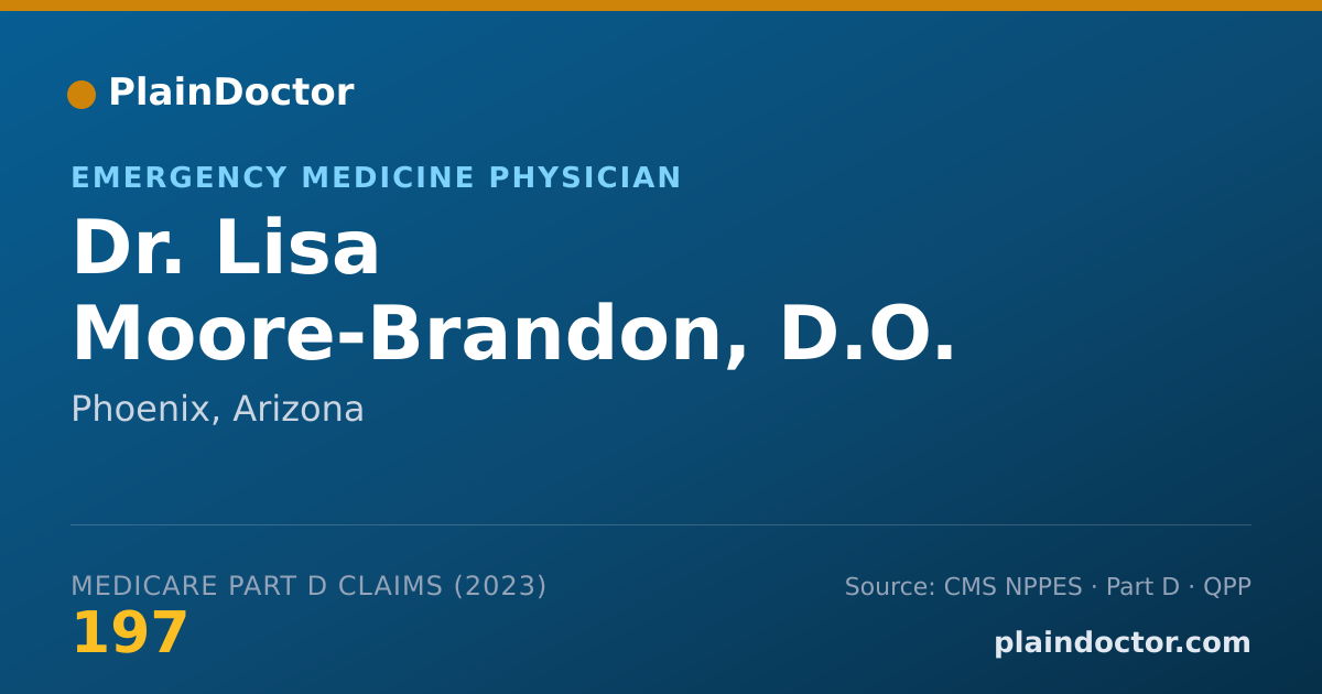 Shareable card for Lisa Moore-Brandon, D.O. - Emergency Medicine Physician, Phoenix, AZ