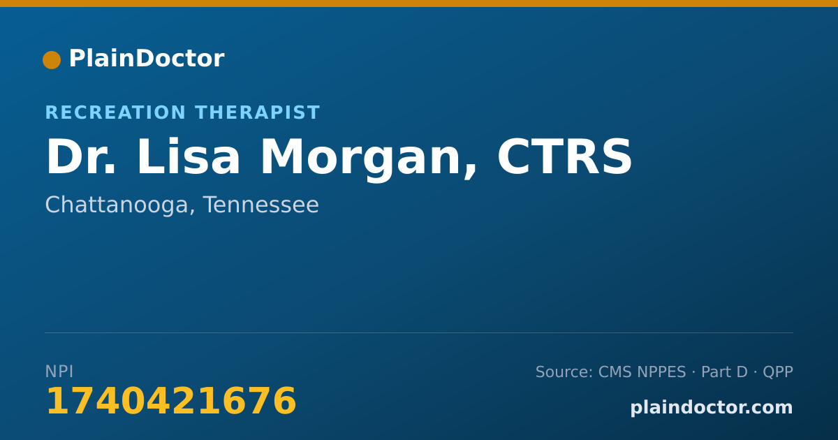 Shareable card for Lisa Morgan, CTRS - Recreation Therapist, Chattanooga, TN