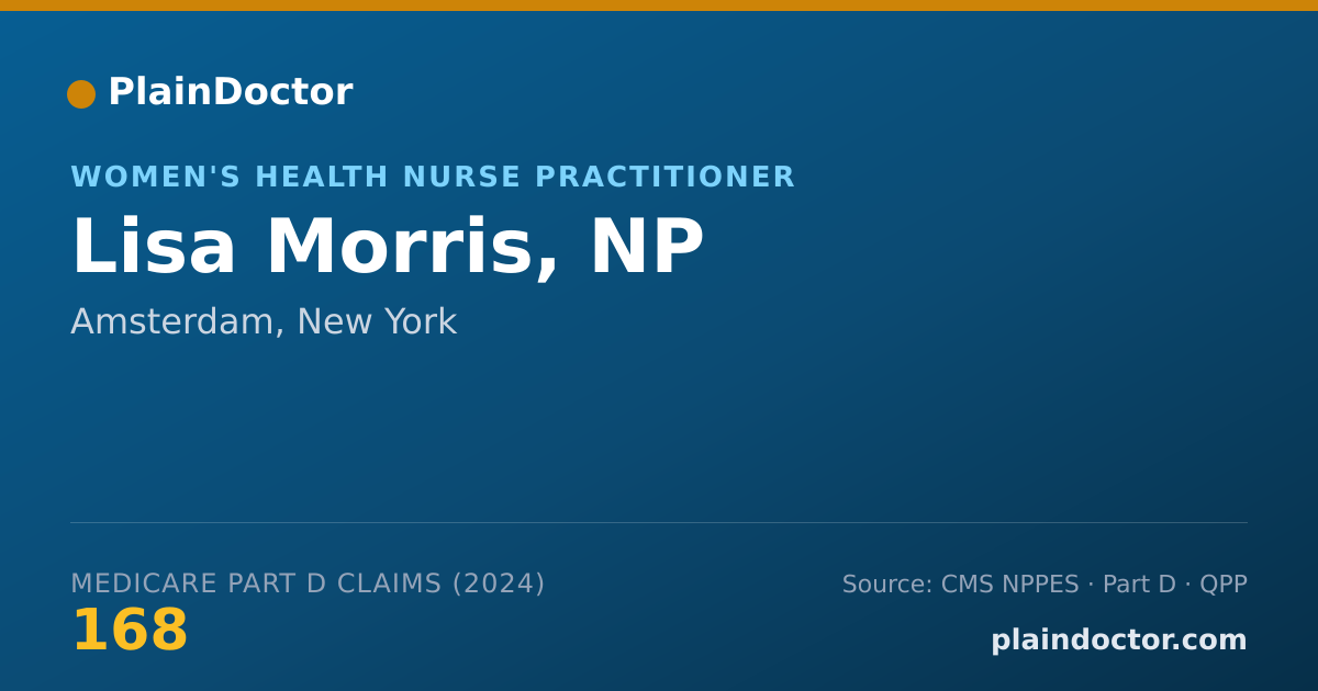 Shareable card for Lisa Morris, NP - Registered Nurse, Amsterdam, NY