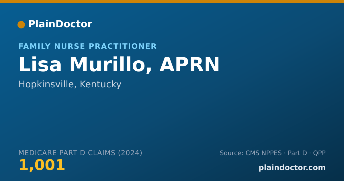 Shareable card for Lisa Murillo, APRN - Family Nurse Practitioner, Hopkinsville, KY