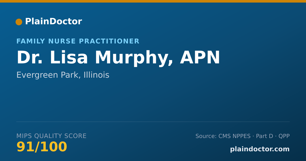 Shareable card for Lisa Murphy, APN - Family Nurse Practitioner, Evergreen Park, IL