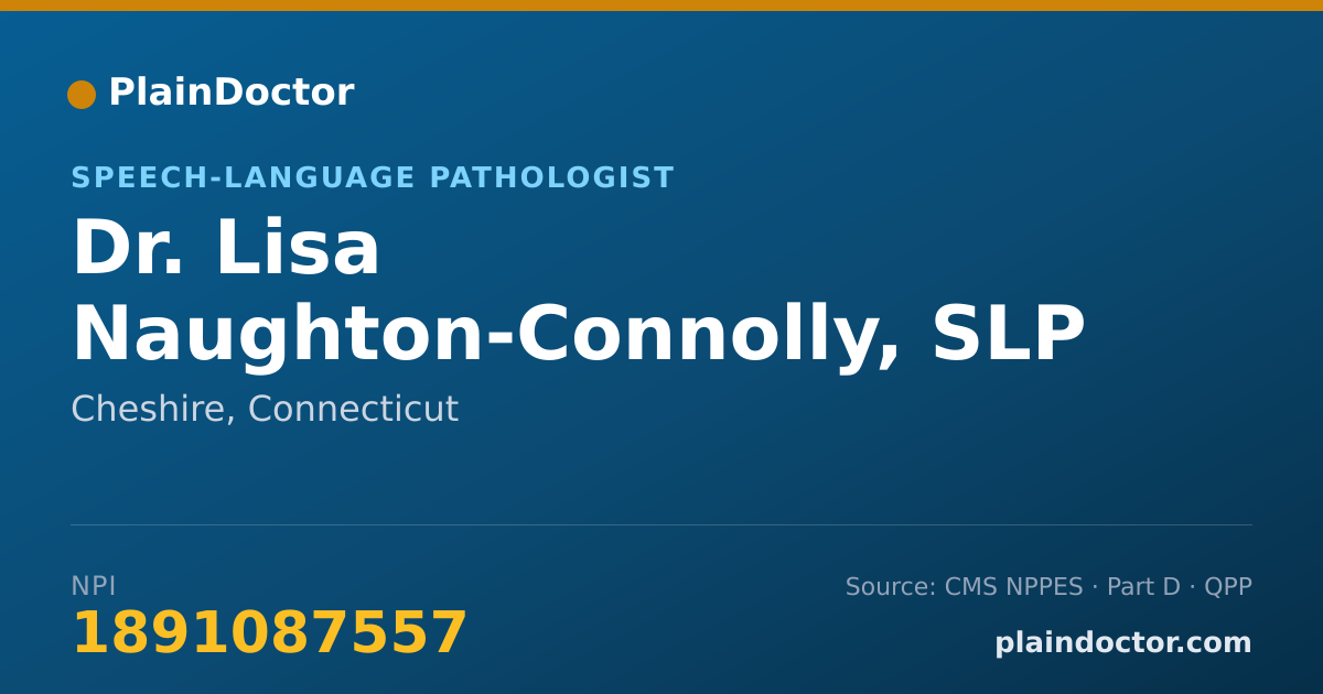 Shareable card for Lisa Naughton-Connolly, SLP - Speech-Language Pathologist, Cheshire, CT
