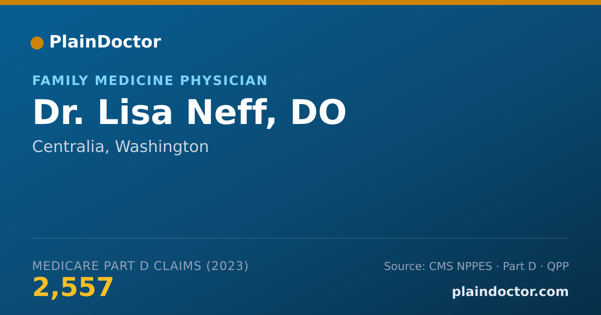 Shareable card for Lisa Neff, DO - Family Medicine Physician, Centralia, WA