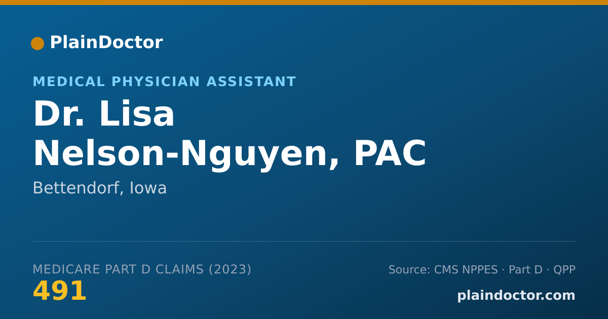 Shareable card for Lisa Nelson-Nguyen, PAC - Medical Physician Assistant, Bettendorf, IA