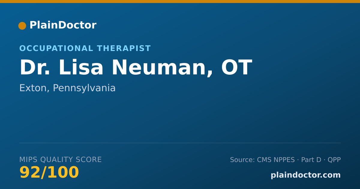 Shareable card for Lisa Neuman, OT - Occupational Therapist, Exton, PA