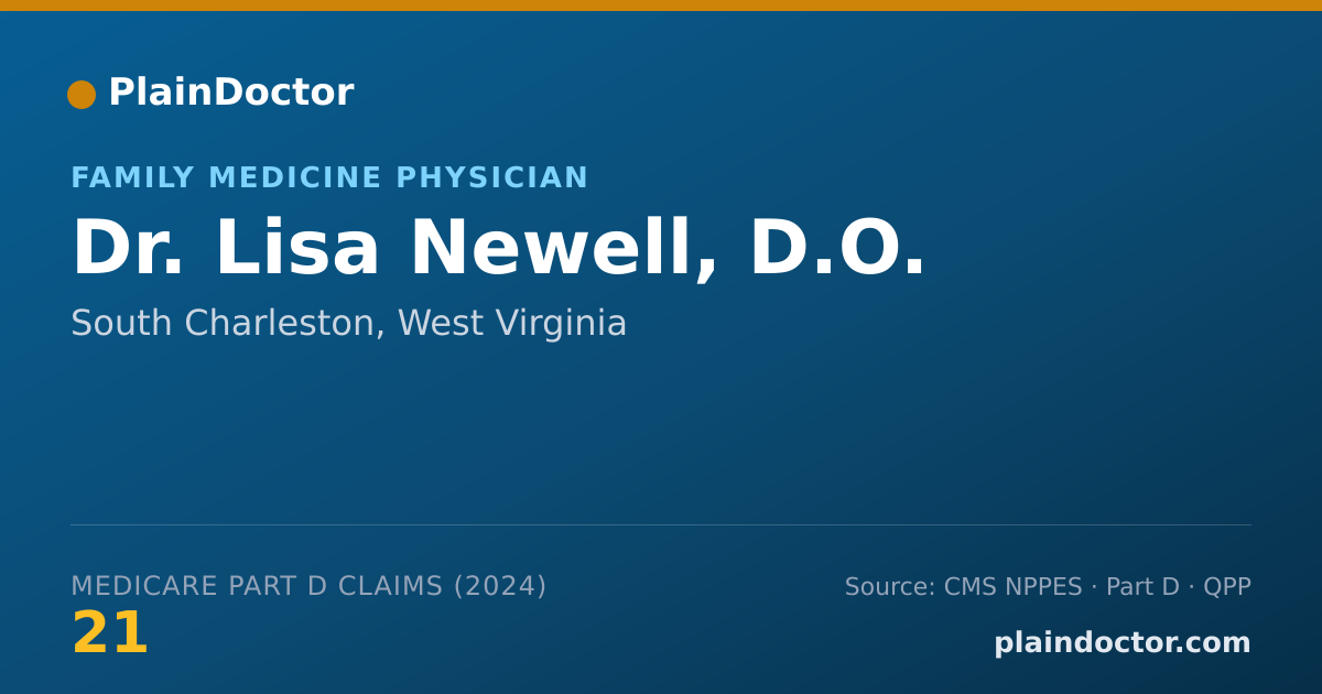 Shareable card for Lisa Newell, D.O. - Family Medicine Physician, South Charleston, WV