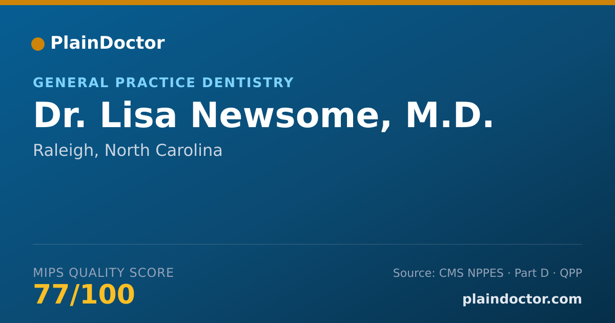 Shareable card for Lisa Newsome, M.D. - General Practice Dentistry, Raleigh, NC
