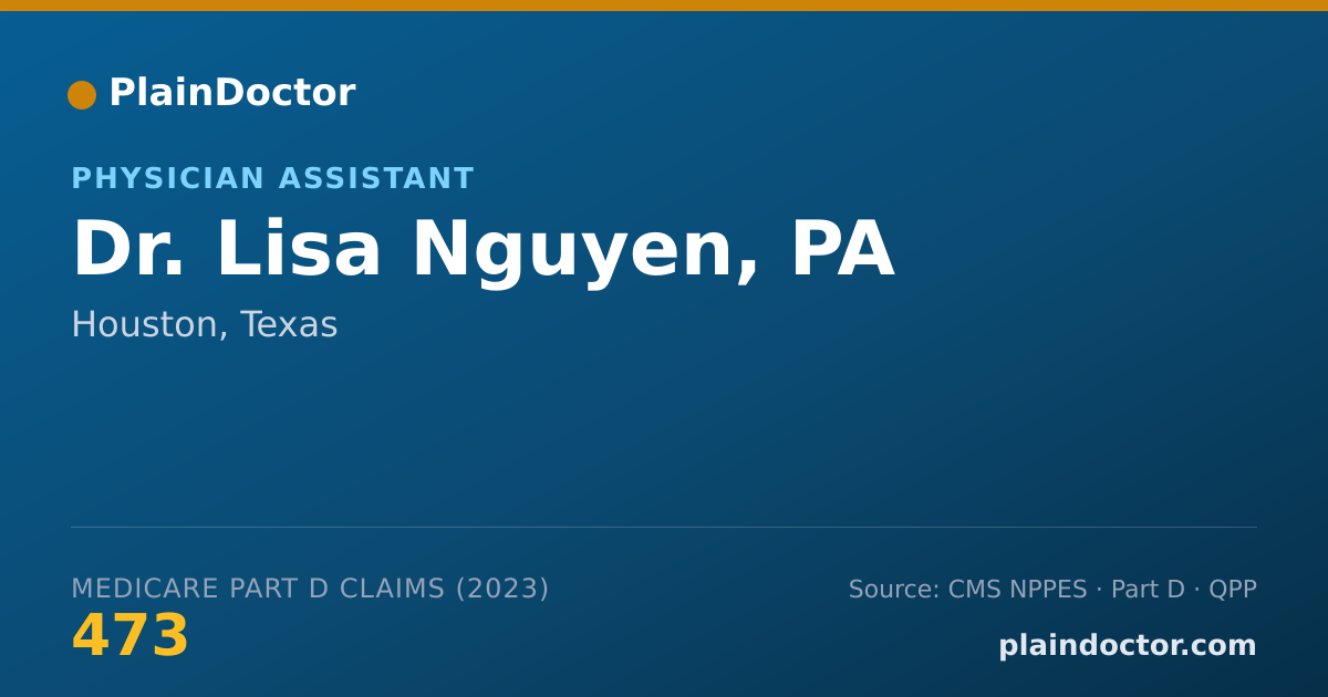 Shareable card for Lisa Nguyen, PA - Physician Assistant, Houston, TX