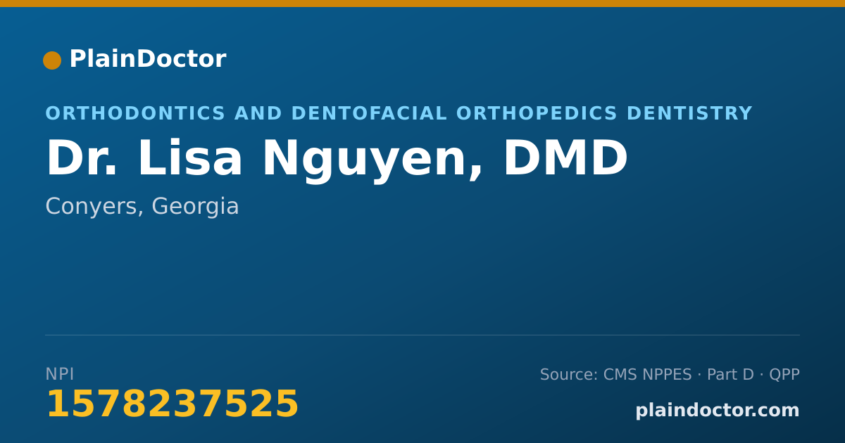 Shareable card for Lisa Nguyen, DMD - Orthodontics and Dentofacial Orthopedics Dentistry, Conyers, GA
